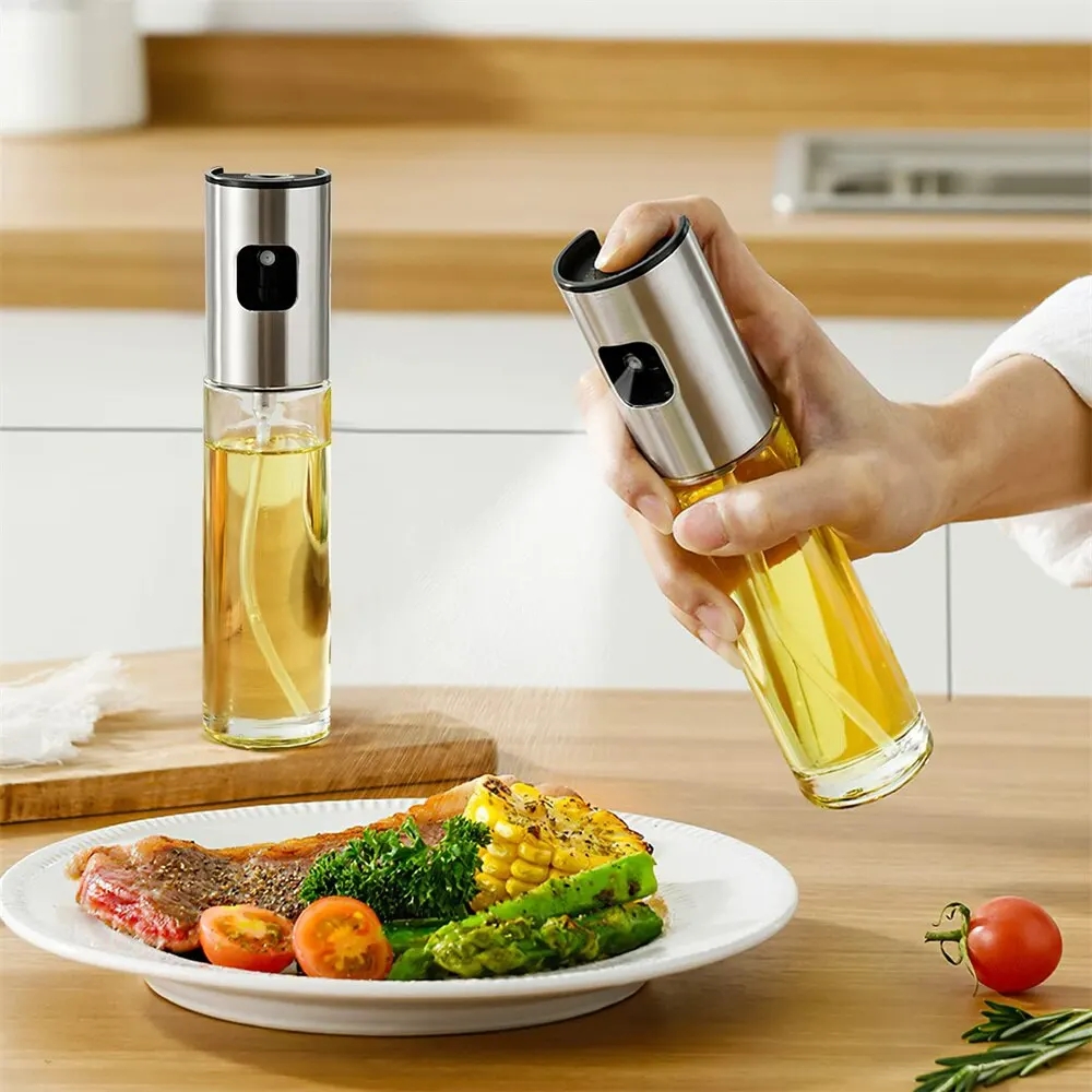 Oil Mister Spray Bottle - Pulverizador de aceite de vidrio para
