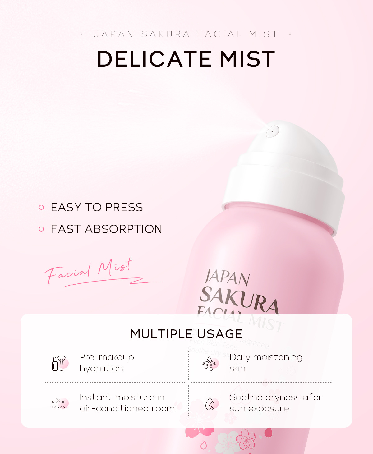 LAIKOU Sakura-Spray iluminador - Oil Mister Spray Bottle reseña y precio