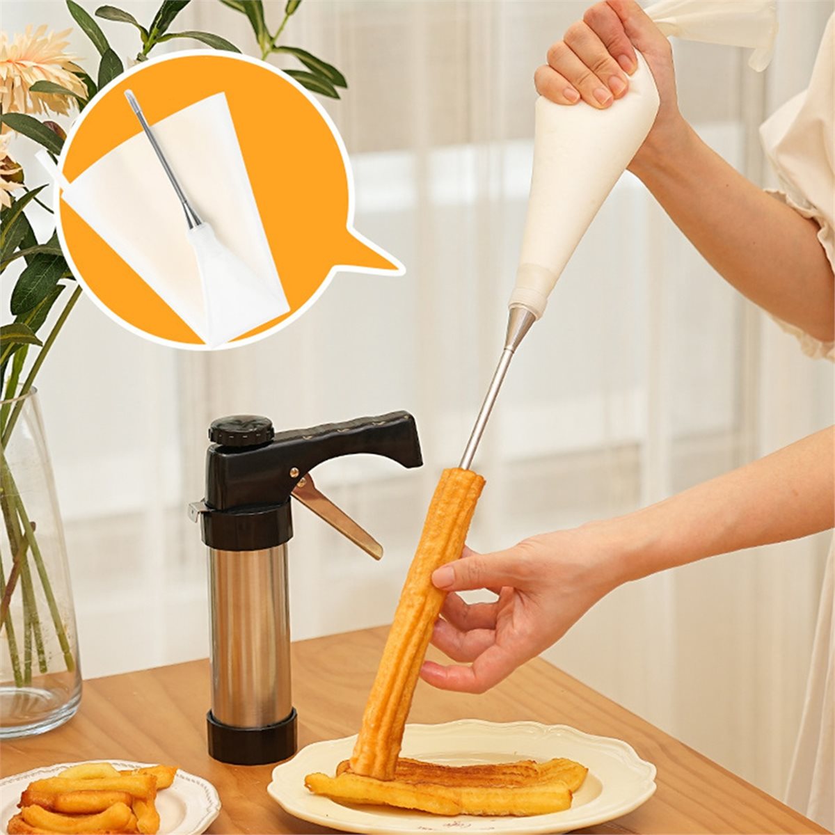 Máquina para Hacer Churros A24 - Kitchen Gadgets In Spanish reseña y precio