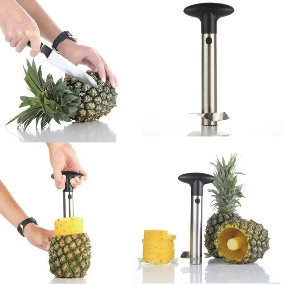 Pelador de piña de acero inoxi - Kitchen Gadgets Vegetable Cutter reseña y precio
