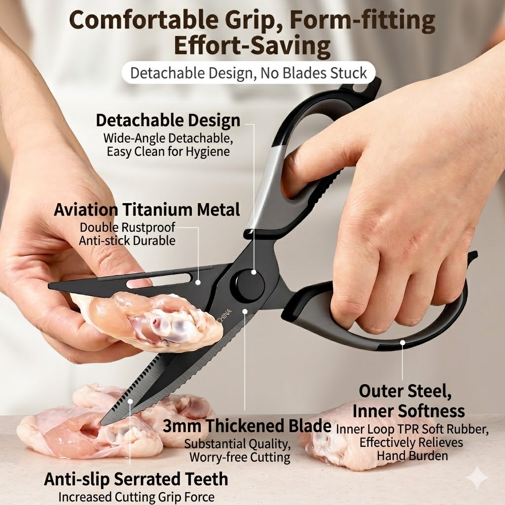 Tijeras de Cocina de Titanio p - Kitchen Gadgets Worth Buying reseña y precio