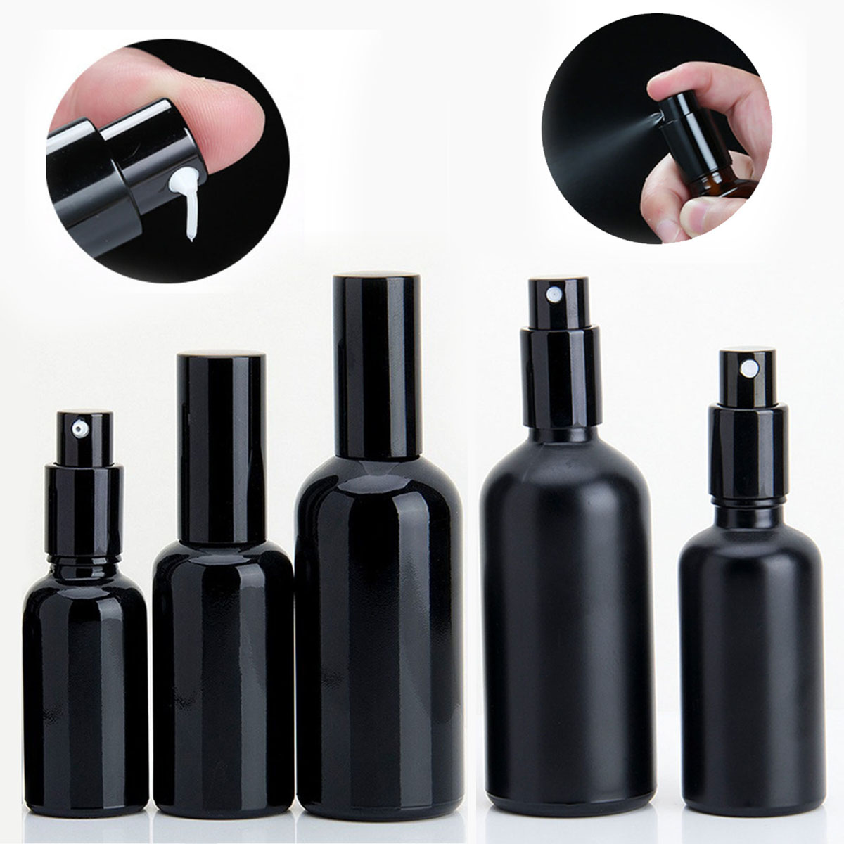 Botella de vidrio negra vacía  - Oil Mister Spray Bottle reseña y precio
