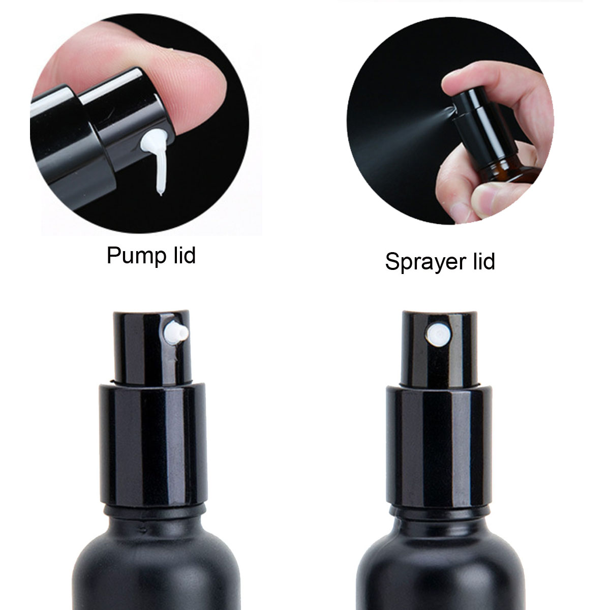 Botella de vidrio negra vacía  - Oil Mister Spray Bottle reseña y precio